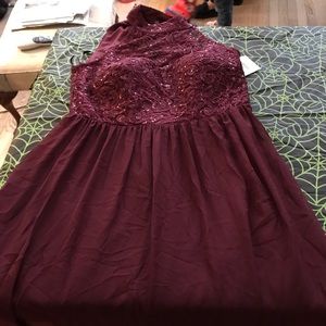 Burgundy formal gown